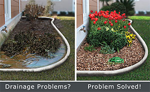our Sugar Land sprinkler installation techs fixed the drainage issue